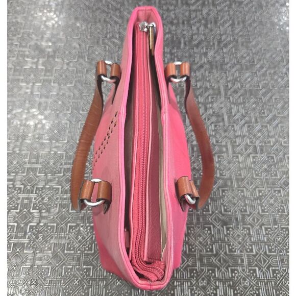 🐢 Fossil Barbie Pink Pebble Leather Satchel Bag. Super Cute!! 🥰🥰🥰 - Picture 6 of 11
